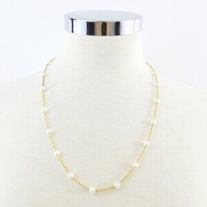 Vintage 14k IPS gold pearl necklace #217-180